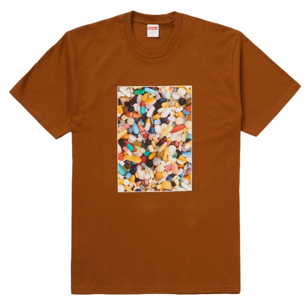 Supreme DS Pills Tee Brown Large